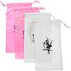 LIFKOME Set 4 Pezzi Sacche Porta Scarpette da Ballo in Raso e Tela, Leggero e Facile da Aprire, Borsa Organizer per Scarpe da Danza per Ballerine