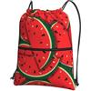 YYHHAOFA Red Anguria Stampe Coulisse Zip Zaino - Leggero Impermeabile Gym Bag con Tasca Frontale per Viaggi, Sport & Yoga