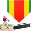 HINGTAI Tappetino da Allenamento per casa Base con Borsa portaoggetti, Tappetino Antiscivolo colorato per Allenamento di Lancio e Battuta, per Softball e Baseball, Home Plate Pitching Trainers