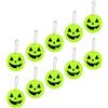 GLEAVI Ciondolo Riflettente in PVC per Sicurezza Notturna Leggero e Portatile 10 Pezzi a Forma di Zucca Giallo per Halloween e Zaini e Ciclismo
