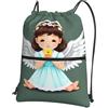 YYHHAOFA Cute little angel Prints - Zaino con chiusura lampo, leggero, impermeabile, con tasca frontale, per viaggi, sport e yoga