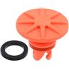 Amosfun Valvola di Scarico Arancione per Tavola da Paddle e Kayak Gonfiabile con Adattatore Pompa, Plastica Resistente e Rondella, Facile Installazione e Design Visibile