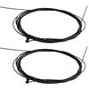Artibetter Cavo Freno Bici per Prestazioni Sicure in Acciaio Inossidabile 2 Pezzi Resistente e Non Facile da Sfilacciare Set Accessori Freno Nero per Bici da Strada