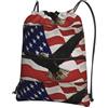YYHHAOFA American Flag Fly Eagle Prints Zaino con cerniera e coulisse, leggero, impermeabile, con tasca frontale, per viaggi, sport e yoga