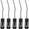 DEARMAMY 5 Pezzi Clip per Pinna da Paddleboard in Nailon Nero Design a Fibbia Sicura e Struttura Portatile, Accessori per Sport Acquatici All'aperto