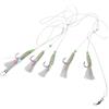 Nutup Set di 5 ami luminosi a testa di pesce in acciaio al carbonio per esche flash per spigole profonde merluzzo pesca a traina 0,55 mm (2#)