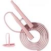 Drawup Corda per saltare per allenamento fitness con manici antiscivolo, cavo regolabile in PVC per HIIT Boxing Home Gym - Nero (rosa fiorito)