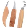 UTHCLO Set Scalpelli per Legno 3 Pezzi in Legno e Acciaio al Cromo-vanadio | Taglio di Sughero e Legno Duro, Affilatura Precisa, Impugnatura Ergonomica per Lavorazioni Manuali