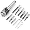 Stylebest Set Adattatori per Albero MT4- con Testa di Alesatura Resistente da 50 Mm e 9 Barre di Alesatura per Utensili di Fresatura CNC