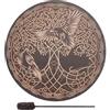 Generic TRUM SHIMAN DRUM - tamburo spirituale siberiano fatto a mano, tamburo in pelle di cervo bastone, strumento di guarigione del suono per l'equilibrio dei chakra nella musica spirituale