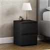Vida Designs Denver - Comodino con 2 cassetti, colore: Nero