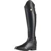 ABFRCVFY Stivali da Equitazione da Donna in Pelle - Alti al Ginocchio, Vintage, a Punta, Tacco Basso, Equestri, Nero, 37 EU