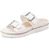 QUEEN HELENA Ciabatte con Plateau con Doppia Fibbia Donna Y6010 (Bianco, Sistema Taglie Calzature EU, Adulto, Donna, Numero, Media, 38)
