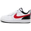 Nike Baby/Toddler Shoe Court Borough Low 2, White/University Red-Black, BQ5453-110, 22 EU (6C US)