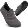 Sosenfer Pantofole morbide unisex - Pantofole fatte in casa antiscivolo, comode scarpe a piedi nudi per uomo e donna, per casa, bagno e hotel, 1341 Grigio Scuro Hd, 44/45 EU
