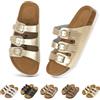 Wizshoe Sandali Donna in Pelle Comodi Ciabatte Estive Sabot Oro 37 EU