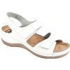 Ledi 410-18 Anatomic Sandali Zoccoli Sabot Pantofole Scarpe di Pelle, Donna, Bianco, EU 37