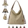 DUOL COOS Borsa tote in tela convertibile zaino da donna con tasca con cerniera, grande borsa a tracolla borsa hobo