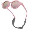 LOJUDI Occhiali da Sole Neonato 0-24 Mesi - Polarizzati con Regolabile Cinturino Rotondi per Bambini Bambino Bambina Neonata Occhiali da Sole - Rosa/Rosa