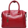 Coolives Donna Borsa a mano con Tracolla in Pelle PU Boston Borsa a Spalla Vintage Borse Elegant Borsetta Rosso