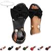 Generic Sandali piatti da donna con perle con fiocco, sandali estivi 2026 appartamenti con cinturino sul retro eleganti scarpe da scivolo per le vacanze
