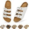 Wizshoe Sandali Donna in Pelle Comodi Ciabatte Estive Sabot Bianco 39 EU