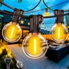 JEKEMORYE Catena Luminosa Esterno Luci Giardino - 10 Metri Lampadine LED Gazebo Luce Filo