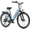 HillMiles Bici Elettrica Per Adulti Da 26", 7 Velocità Bicicletta Elettrica da 36V 13Ah Batteria Rimovibile, 25km/h & Autonomia di 80-100km E-bike Per Pendolari Urbani, IP65 impermeabile (Blue)