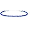 Eloboe essence Bracciale donna Sodalite in pietra naturale argento 925 spessore 2 mm regolabile da 16 cm a 19 cm