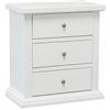 Vicentini arreda COMODINO IN LEGNO SHABBY CHIC BIANCO POMELLI BRONZO