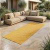 Jimri Tappeto per interni ed esterni, resistente alle intemperie, per balcone, terrazza, giardino, soggiorno, cucina, tappeto resistente ai raggi UV e all'acqua, misura: 60 x 180 cm, giallo