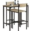 SoBuy Tavolo con Sedie da Cucina, salvaspazio & industriale, 89x87x45cm