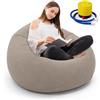 Fouvin Divano gonfiabile in PVC, poltrona da salotto, pieghevole, per esterni, ergonomica, leggera e portatile, per campeggio, giardino, balcone, soggiorno (marrone)
