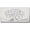 Giallobus - Quadro - 07 - Capezzale Moderno - Sacra Famiglia e Albero della Vita - Grey Soft - Tela Canvas Telaio Premium Alto Spessore - 100x50 - Pronto da Appendere - Quadri Moderni per la casa