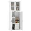 Liink1Ga 1 Pezzo Mobile da Cucina, Armadio da Esterno Ripostiglio per Scope Multiuso Ripiano con Ante e Ripiano Regolabile Armadietto per Bagno/Cucina/Soggiorno/Corridoio/Bianco/65×30×165CM
