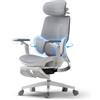 Hbada E3 Ultra Sedia Ufficio e Scrivania Ergonomica Grandi Dimensioni, con Supporto Lombare Dinamico a 3 Zone, Braccioli Meccanici 360°, Testiera Regolabile 4D, Alluminio e Mesh Premium, Grigio