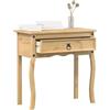 Generico Tavolino Consolle Corona 73x35x73 cm in Legno Massello di Pino,Tavolini