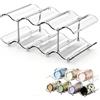 runyuanshuo Porta Bottiglie Acqua, Porta Bottiglie di Vino, Portabottiglie Vino, Portabottiglie Acqua Organizer Frigorifero Trasparente a Doppio Strato Design Ondulato per Piano Cucina Cantinetta Vini