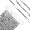 Xelsluthe Rotolo di catena a maglia barbazzale in acciaio inox, 10 m, larghezza 3 mm, per la creazione di gioielli, collane e bracciali fai da te