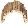 Tnfeeon Hamster Bridge, Bridge in legno Ladder House Piccolo animale giocattolo da masticare per topi rettili roditori(M)