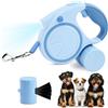 Focenat Guinzaglio per Cani Allungabile 5M, Guinzaglio Retrattile con Luce LED e Porta Sacchetti, Senza Grovigli a 360°, Guinzaglio Ergonomico Estensibile, per Cani Piccoli e Medi fino a 25kg (Blu)