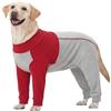 IECOii Tuta di recupero per cani con gambe, tuta intera per cani con cerniera, tuta medica per donne e uomini, protegge le ferite prevenendo le infezioni, pigiama post op, rosso, 3XL