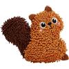 FOFOS Giocattolo di peluche per cani, con sonaglio interno, tessuto rinforzato, lavabile in lavatrice, giocattolo per la pulizia dei denti, per cani di razze piccole e medie (5-20 kg) (scoiattolo)