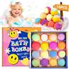 DAJWJAN 16 Pezzi Bombe da Bagno Donna Naturali e Biologiche, Bombe da Bagno Bambini, Bombe da Doccia con Olio Essenziale, Bath Bomb per a Donne, Regali di Natale e San Valentino