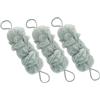 POPETPOP Set 3 Pezzi, Spugna Esfoliante per Doccia in Poliestere | Rete a Asciugatura Rapida, Manico lungo Bordo Rinforzato, per Bagno e Home Spa