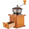 ATIVLB Macinacaffè manuale in legno marrone retrò con manovella, portatile, macinacaffè dal design antico, per chicchi di caffè