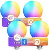 iLC Lampadine Alexa E27, G80 6W LED Lampadina Smart, Compatibile con Alexa (sono necessari i dispositivi Echo), 2700K-6000K + Multicolore (4 pezzi)