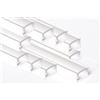 AFTERTECH 10x 2metri (20M) 1207B 12x7mm Profilo Alluminio BIANCO Minimal Per Strisce Strip LED Barra Rigida INTERA 2MT + Copertura TRASPARENTE (10x 2metri 1207bianco clear)