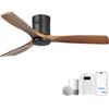Sofucor 132cm Smart Ventilatore da Soffitto con Alexa/App/WiFi, Telecomando, Timer, 6 Velocità, DC, Silenzioso Legno Massello Ventilatore a Soffitto per Soggiorno Camera