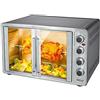 Bakaji Home Forno Fornetto Elettrico Ventilato Potenza 2200W con Doppia Porta Luce Interna Selezioni di Cottura Temperatura Regolabile Timer e Accessori (55 litri)